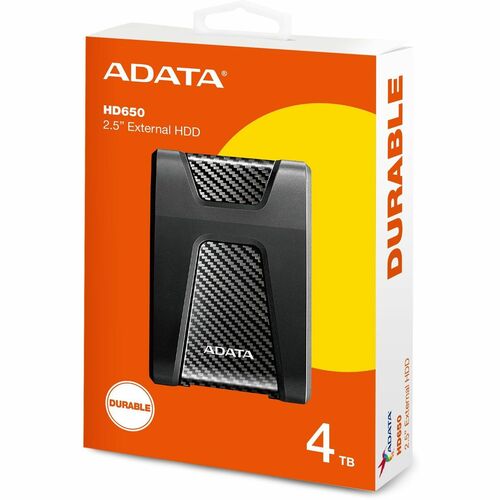 DISCO DURO EXTERNO ADATA 4TB HD650 ANTI GOLPE, CONEXION USB 3.1, UNIDAD DE ALMACENAMIENTO PORTABLE, NEGRO (AHD650-4TU31-CBK) - SMART BUSINESS