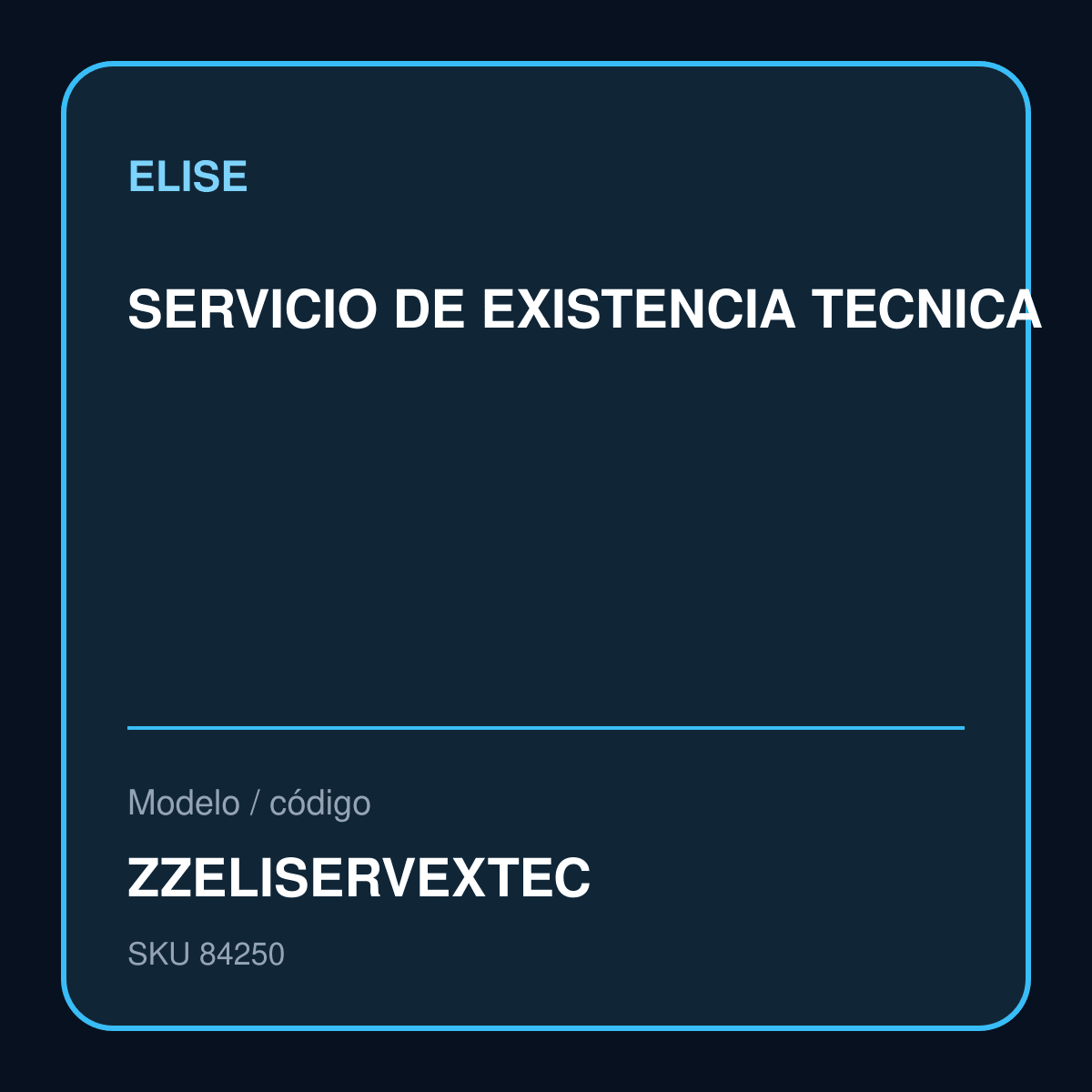 Elise servicio técnico ZZELISERVEXTEC imagen comercial