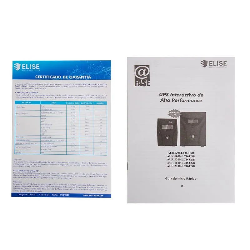 Ups Interactivo Elise @Fase, Aur-650-Lcd-Usb, 650Va / 360W, Puerto Inteligente Usb-Hid. - SMART BUSINESS