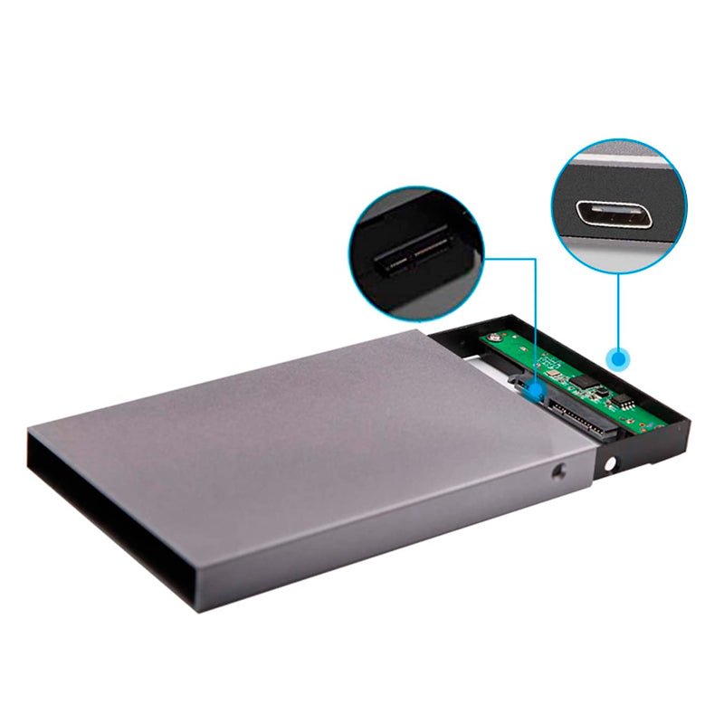 ENCLOSURE SSK HE - C600 – 2.5'', USB - C 3.1 GEN 2 A SATA 6GBPS, ULTRA SLIM, COMPATIBLE HDD/SSD HE-C600 - SMART BUSINESS