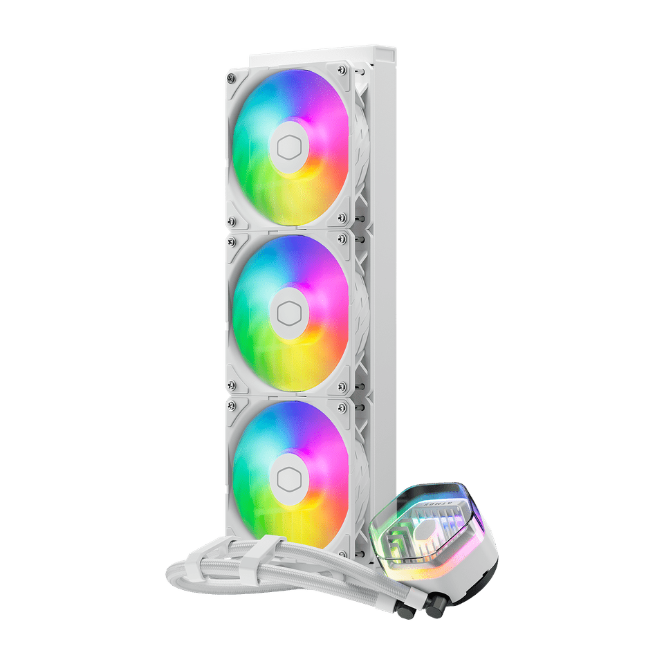 ENFRIAMIENTO LÍQUIDO COOLER MASTER MASTERLIQUID 360 ATMOS ARGB BLANCO, COMPATIBILIDAD UNIVERSAL, RENDIMIENTO ÓPTIMO MLX-D36M-A25PZ-RW - SMART BUSINESS