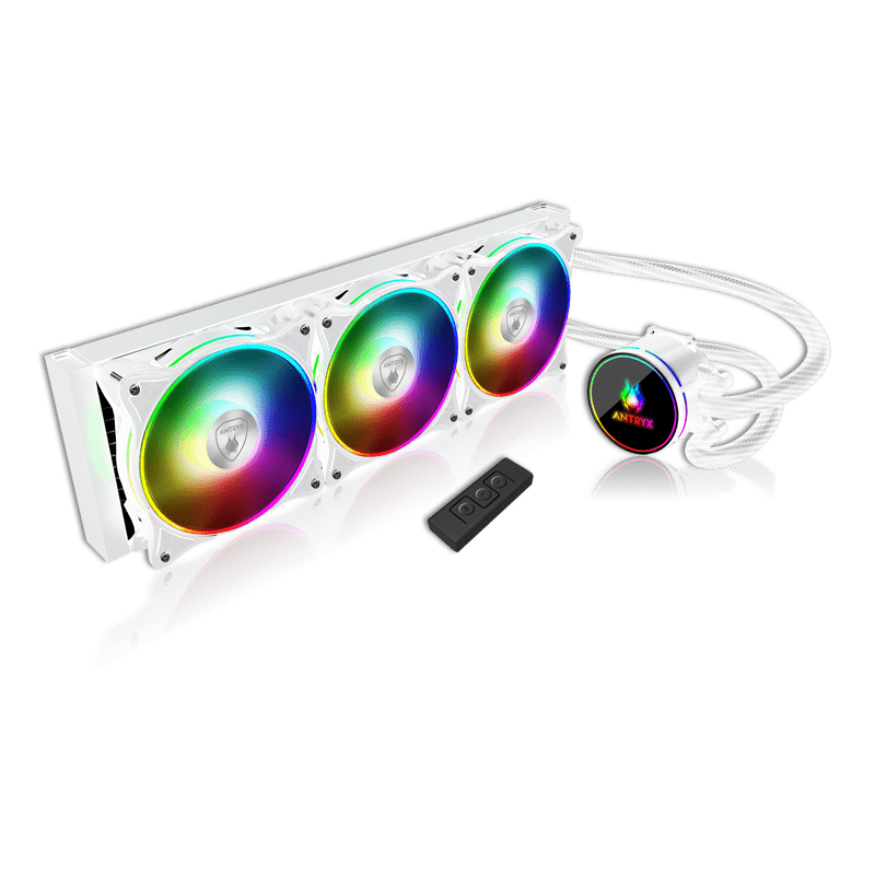 Enfriamiento líquido para PC ANTRYX Triton EVO 360 mm Blanco con ARGB y alta compatibilidad AWC-TE360W - SMART BUSINESS