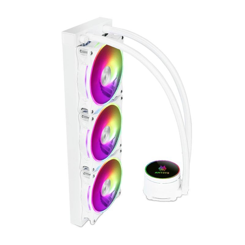 Enfriamiento líquido para PC ANTRYX Triton EVO 360 mm Blanco con ARGB y alta compatibilidad AWC-TE360W - SMART BUSINESS