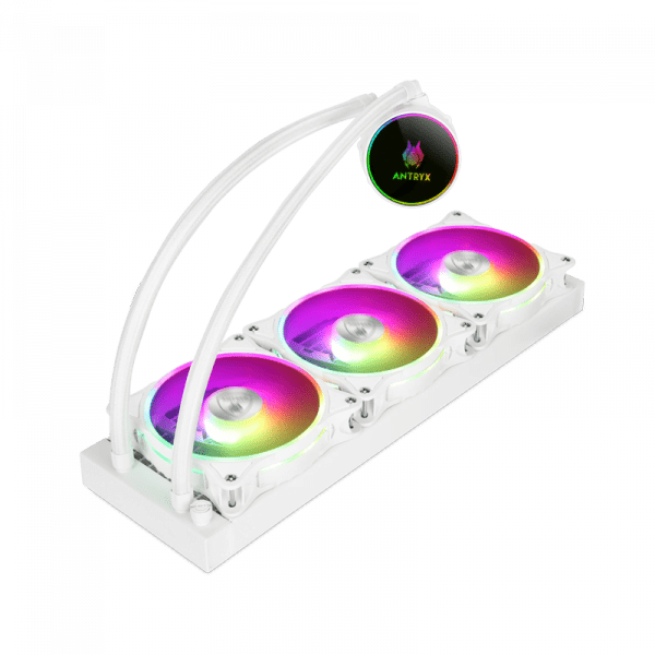 Enfriamiento líquido para PC ANTRYX Triton EVO 360 mm Blanco con ARGB y alta compatibilidad AWC-TE360W - SMART BUSINESS