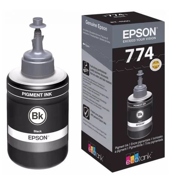 BOTELLA DE TINTA EPSON 774 (T774120), 140ML, TINTA NEGRA - SMART BUSINESS