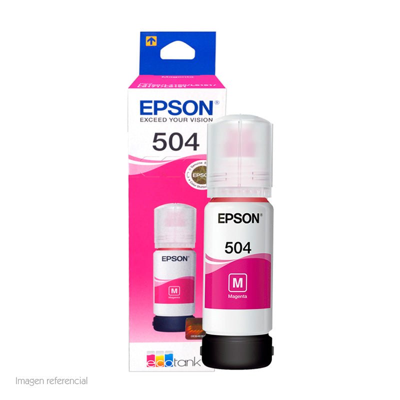 BOTELLA DE TINTA EPSON T504, COLOR MAGENTA, CONTENIDO 70ML. - SMART BUSINESS