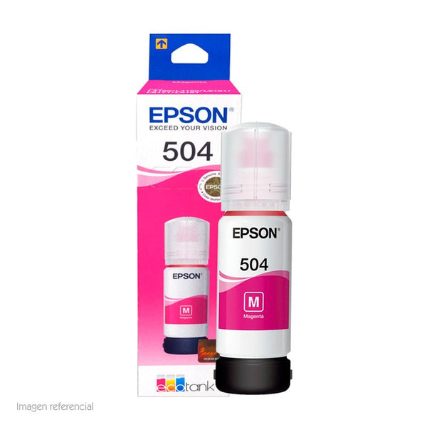 BOTELLA DE TINTA EPSON T504, COLOR MAGENTA, CONTENIDO 70ML. - SMART BUSINESS