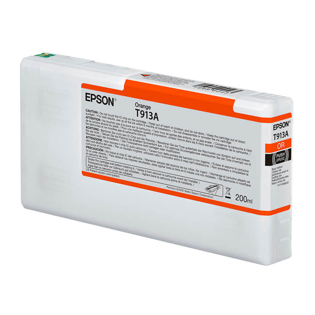 Cartucho De Tinta Epson T913A Naranja Ultrachrome Hdx, 200Ml, Para Surecolor P5000 (T913A00) de Epson | first_variant_option_1 — Envío inmediato
