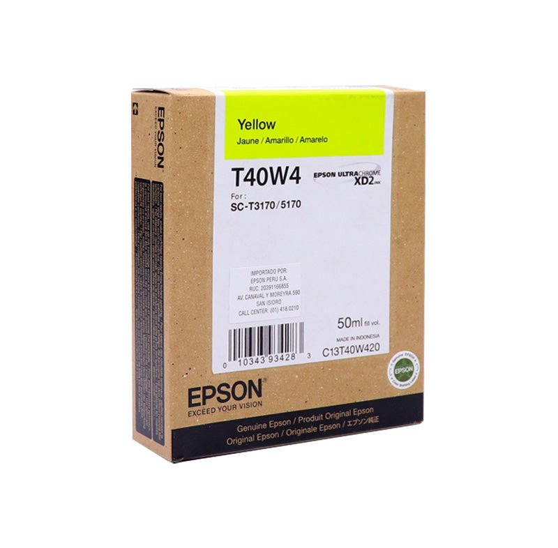 CARTUCHO EPSON T40W ALTO RENDIMIENTO AMARILLO, 50ML - SMART BUSINESS
