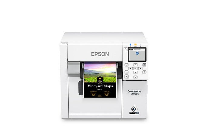 Epson ColorWorks CW-C4000 C31CK03101 impresora de etiquetas a color vista frontal