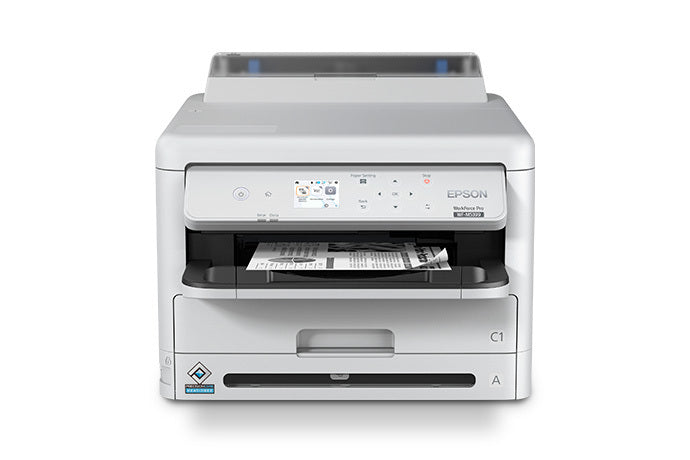 Impresora Epson WorkForce Pro WF-M5399 C11CK77301 vista frontal completa con bandeja de salida