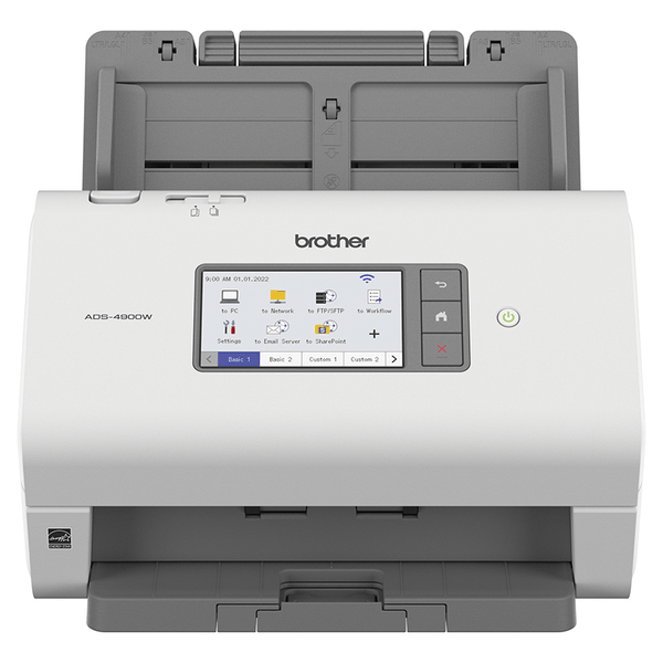 ESCÁNER PROFESIONAL BROTHER ADS - 4900W – DÚPLEX 120 IPM, ADF 100 HOJAS, WI - FI, USB 3.0, PANTALLA TÁCTIL 4.3", CICLO DIARIO DE 9,000 PÁGINAS – IDEAL PARA OFICINAS Y NEGOCIOS BR-ADS4900W - SMART BUSINESS