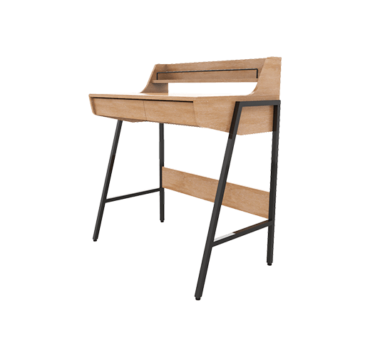 ESCRITORIO XTECH XTF - CD184 – PARA PC O LAPTOP, CON GAVETAS, MADERA HAYA Y MARCO DE ACERO NEGRO, 48X77X89 CM XTF-CD184 - SMART BUSINESS