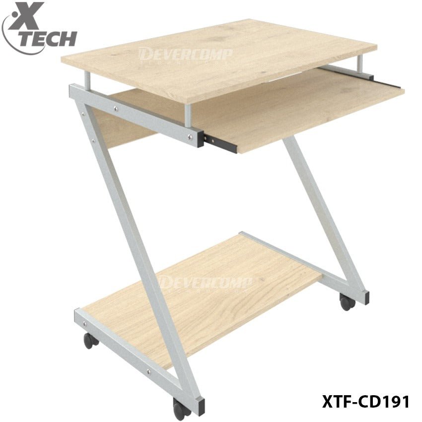 ESCRITORIO XTECH XTF - CD191 – COMPACTO, ESTILO Z, BEIGE, IDEAL PARA LAPTOP Y PC, DURABLE Y PRÁCTICO XTF-CD191 - SMART BUSINESS