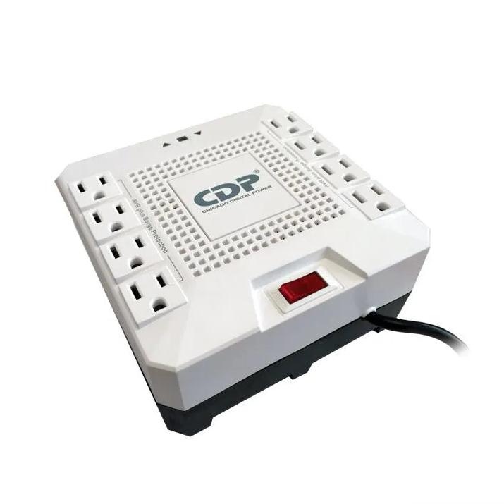 Estabilizador de voltaje CDP R-AVR1808I, 8 tomas de salida, 1800 VA/1000 W, blanco - SMART BUSINESS