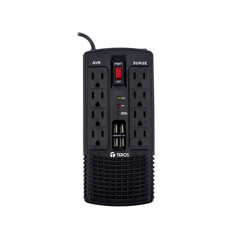 ESTABILIZADOR / REGULADOR DE VOLTAJE TE - 7180 – PROTECCIÓN CONTRA SOBRETENSIÓN Y SUBTENSIÓN, SALIDA ESTABLE 220 V, CONTROL AUTOMÁTICO, IDEAL PARA EQUIPOS ELECTRÓNICOS SENSIBLES TE7180 - SMART BUSINESS