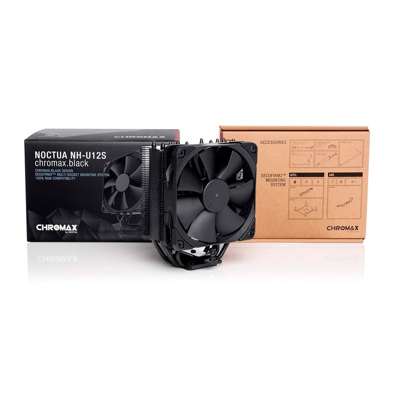 FAN - COOLER NOCTUA NH - U12S CHROMAX.BLACK, PARA CPU (120MM/NEGRO/22.4 DB) NH-U12S CHROMAX.BLACK - SMART BUSINESS