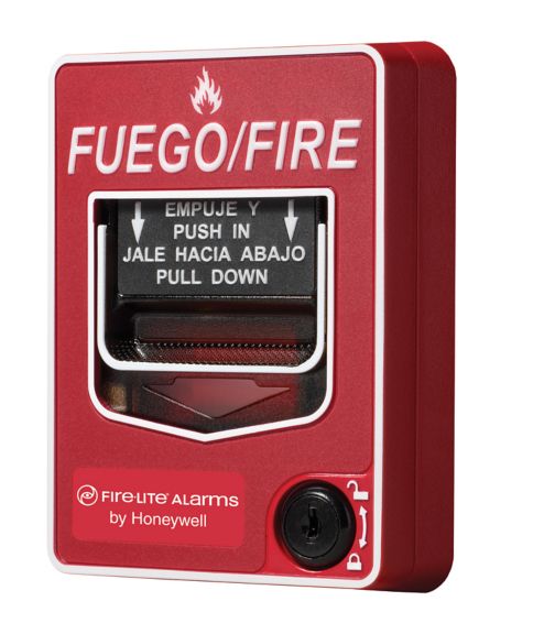 Estación manual Fire-Lite BG-12LXSP vista lateral