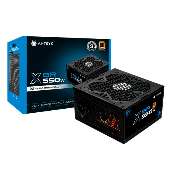 FUENTE ANTRYX 550W XBR-550, 80PLUS BRONZE (FP550) - SMART BUSINESS