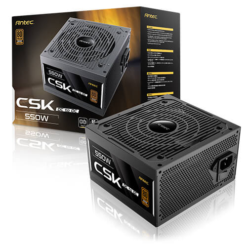 FUENTE DE ALIMENTACIÓN ATX 550 W ANTEC CSK550DC 80 PLUS BRONZE CON VENTILADOR SILENCIOSO DE 120 MM Y CABLES PLANOS NEGROS — IDEAL PARA TU PC GAMER O DE OFICINA 0-761345-20103-2 - SMART BUSINESS