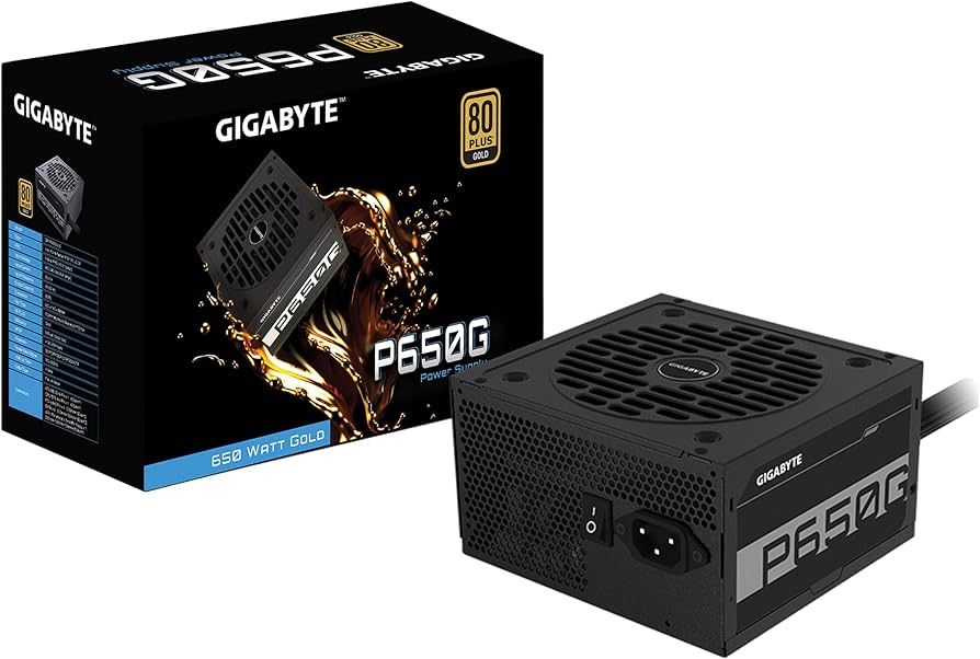 Fuente de alimentación Gigabyte P650G, 650W, 80 PLUS Gold, Formato ATX. - SMART BUSINESS
