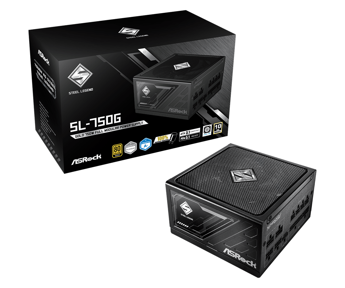 FUENTE DE PODER ASROCK CHALLENGER 750W (CL - 750G) NO MODULAR, ATX 80 PLUS GOLD, NEGRO SL-750G - SMART BUSINESS