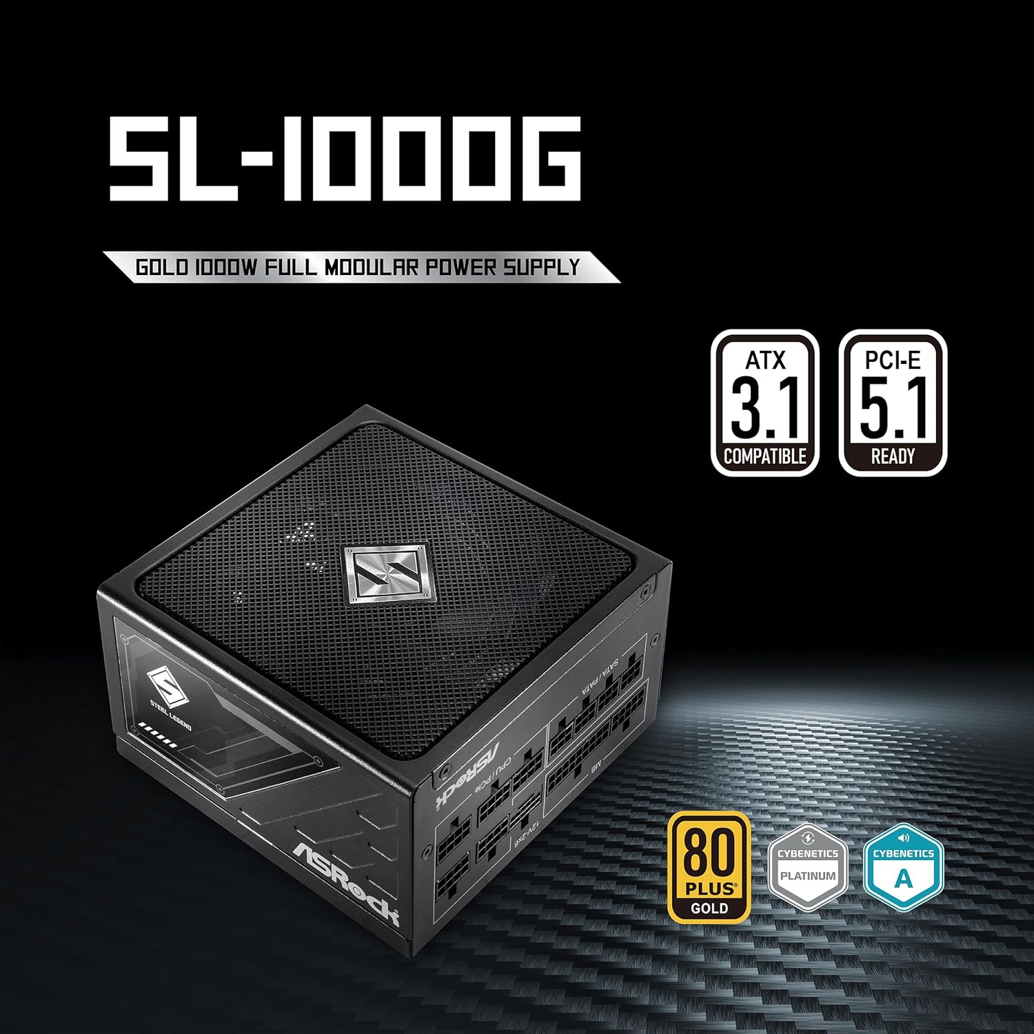 FUENTE DE PODER ASROCK PS AR 1000W 80+G FM SL - 1000G SL-1000G - SMART BUSINESS