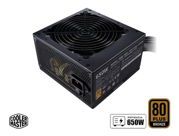 FUENTE DE PODER ATX 650W 80+ BRONZE – EFICIENTE, CABLES PLANOS, VENTILADOR SILENCIOSO PARA PC MPE-6501-ACABW-BUS - SMART BUSINESS
