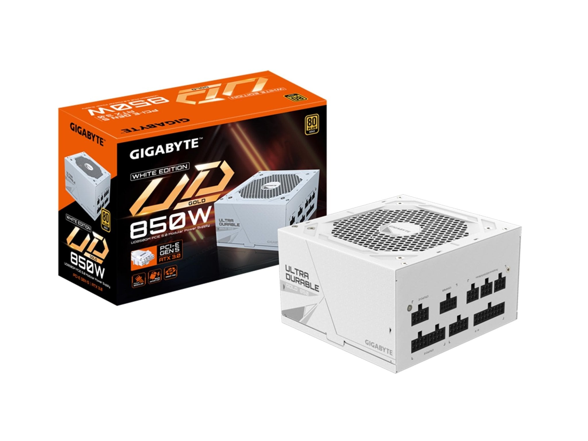 FUENTE DE PODER GIGABYTE 850W 80+ GOLD MODULAR WHITE GP - UD850GM PG5W GUS1 GP-UD850GM PG5W - SMART BUSINESS