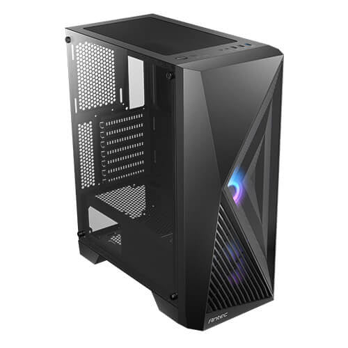 GABINETE ANTEC AX51 CON VENTANA, MIDI - TOWER, ATX/ITX/MICRO - ATX, USB 2.0/3.0, SIN FUENTE, 3 VENTILADORES INSTALADOS ARGB, NEGRO 0-761345-10061-8 - SMART BUSINESS