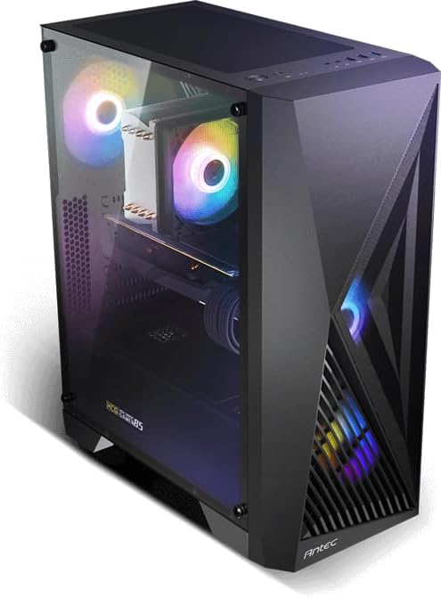 GABINETE ANTEC AX51 CON VENTANA, MIDI - TOWER, ATX/ITX/MICRO - ATX, USB 2.0/3.0, SIN FUENTE, 3 VENTILADORES INSTALADOS ARGB, NEGRO 0-761345-10061-8 - SMART BUSINESS