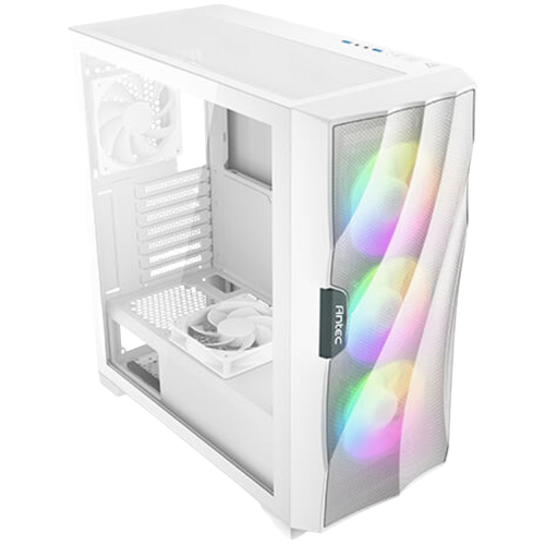 Gabinete Antec DF700 Flux con Ventana RGB, Midi-Tower, ATX/Micro-ATX/Mini-ITX, USB 3.0, sin Fuente, 5 Ventiladores RGB Instalados, Blanco - SMART BUSINESS