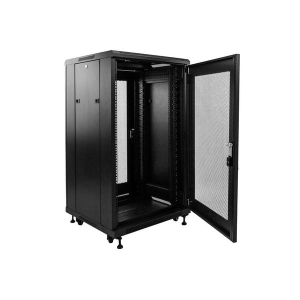 APC EASY RACK ER6482 24U NEGRO • GABINETE CERRADO DE SUELO 600 × 800 MM • CAPACIDAD ESTÁTICA 1199,75 KG / DINÁMICA 599,65 KG • RACK 19-PULGADAS EIA-310