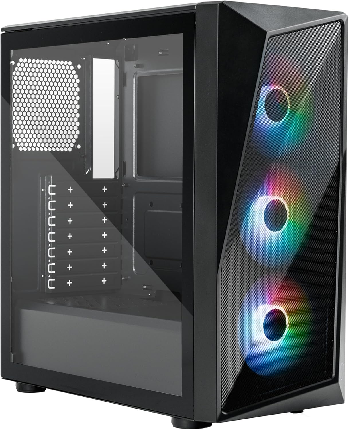 GABINETE COOLER MASTER CP520 CON VENTANA ARGB, MIDI - TOWER, USB 3.2/2.0, SIN FUENTE, 3 VENTILADORES ARGB, NEGRO CP520-KGNN-S00 - SMART BUSINESS