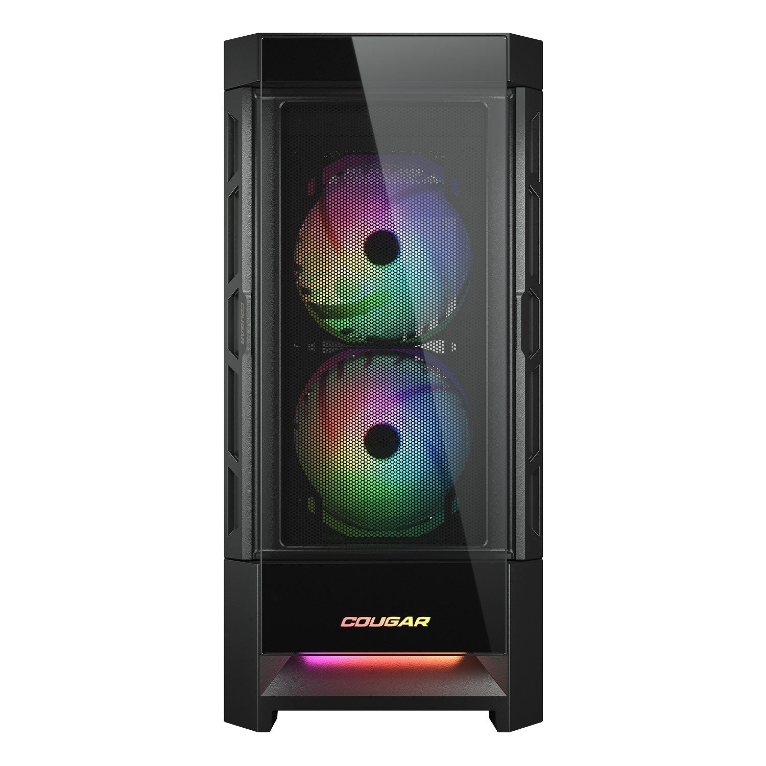 GABINETE COUGAR DUOFACE PRO RGB CON VENTANA, MIDI - TOWER, MINI - ITX/MICRO - ATX/ATX/CEB/E - ATX, USB 3.0/2.0, SIN FUENTE, 4 VENTILADORES ARGB INSTALADOS, NEGRO 385AD10.0001 - SMART BUSINESS