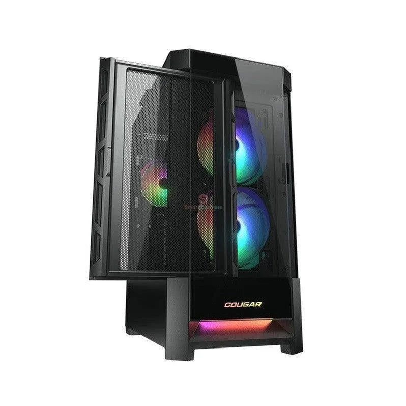 Gabinete Cougar Duoface Rgb Con Ventana, Midi-Tower, Mini-Itx/Micro-Atx/Atx/Ceb, Usb 3.0/2.0, Sin Fuente, 3 Ventiladores Argb Instalados, Negro - SMART BUSINESS