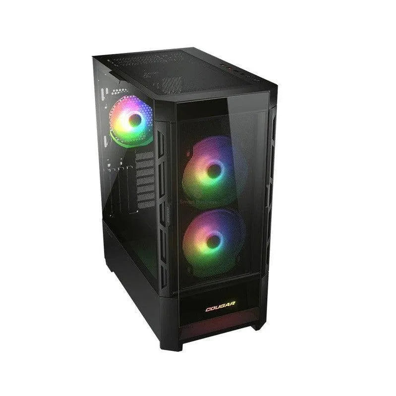 Gabinete Cougar Duoface Rgb Con Ventana, Midi-Tower, Mini-Itx/Micro-Atx/Atx/Ceb, Usb 3.0/2.0, Sin Fuente, 3 Ventiladores Argb Instalados, Negro - SMART BUSINESS