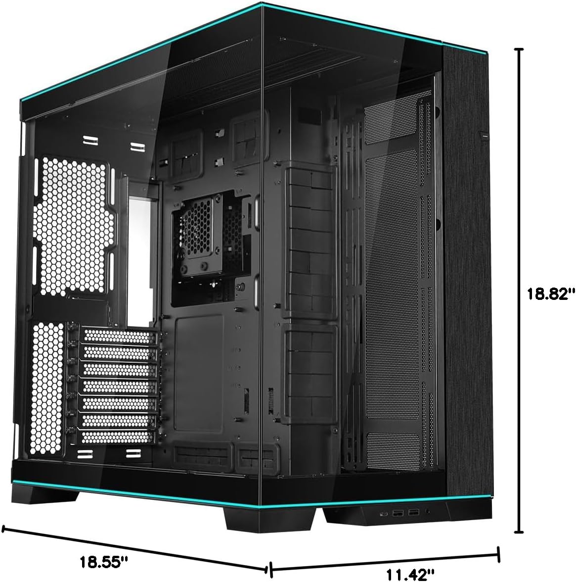 Gabinete gamer LIAN LI O11D EVO RGB – torre Mid - Tower con vidrio templado, doble cámara y tiras ARGB integradas O11DERGBX - SMART BUSINESS