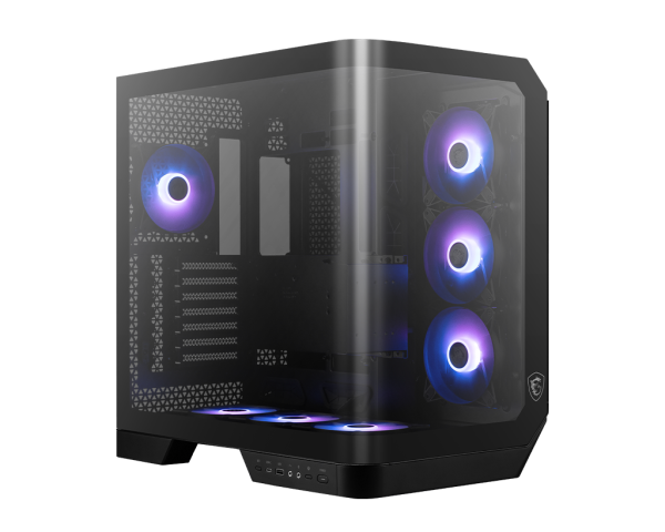 Gabinete MSI MAG PANO 120R PZ, Cristal Templado, E-ATX, USB 3.2 - Incluye 7 Ventiladores, Sin Fuente, Negro - SMART BUSINESS