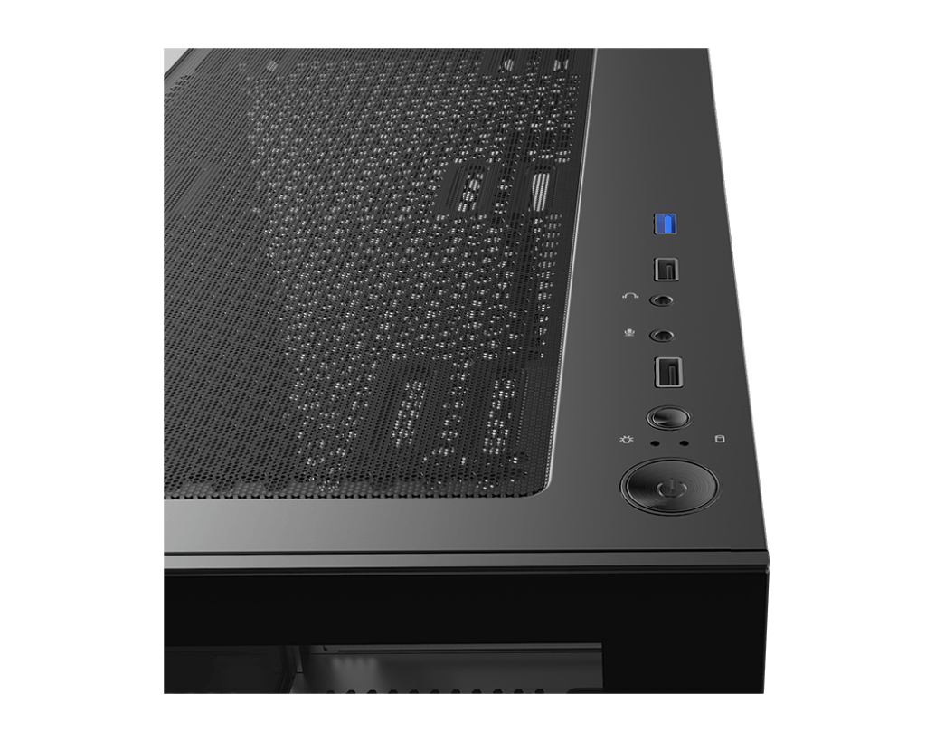 GABINETE MSI MAG PANO M110A – MID - TOWER MATX, 3 VENTILADORES RGB AUTOMÁTICOS, SOPORTE HASTA GPU 330 MM, FILTROS MAGNÉTICOS Y FLUJO DE AIRE OPTIMIZADO MAG PANO M110A - SMART BUSINESS