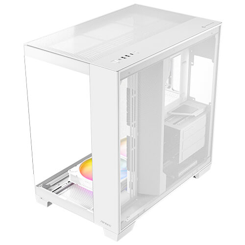 Gabinete para PC ATX/E - ATX blanco con paneles de vidrio templado y ventiladores ARGB – Serie Constellation 0-761345-10028-1 - SMART BUSINESS