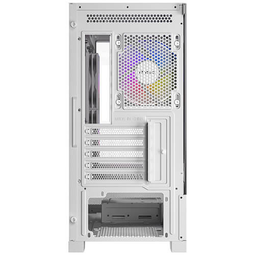 GABINETE GAMING ANTEC CX500M ARGB MICROATX CON PANEL DE CRISTAL TEMPLADO, ILUMINACIÓN RGB Y DISEÑO BLANCO PARA PC DE ALTO RENDIMIENTO