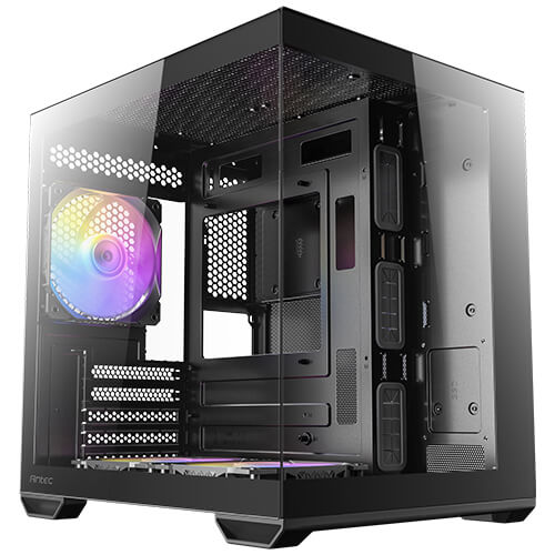 CASE GAMER ANTEC CX60M ARGB MICRO-ATX MINI TOWER CON VIDRIO TEMPLADO, ILUMINACIÓN PERSONALIZABLE, DISEÑO COMPACTO Y ELEGANTE EN COLOR NEGRO