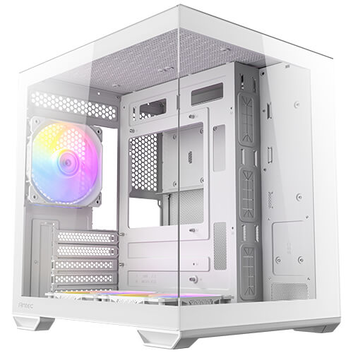CASE GAMER ANTEC CX60M ARGB WHITE MICRO-ATX MINI TOWER CON PANEL DE VIDRIO TEMPLADO Y ILUMINACIÓN PERSONALIZABLE