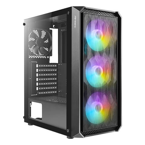 CASE Antec NX292 Mid-Tower, Panel Lateral de Vidrio Templado, 4 Ventiladores ARGB Preinstalados, Sin Fuente de Poder