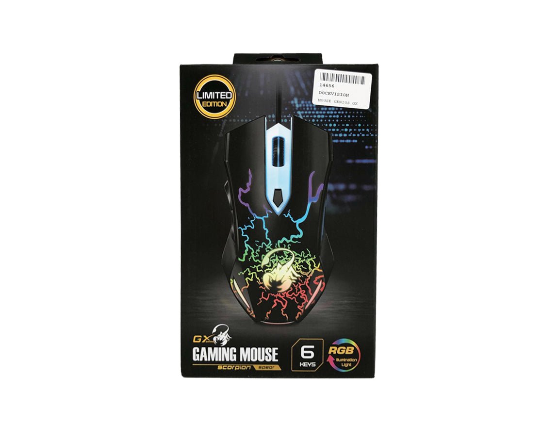 GENIUS GX GAMING SCORPION SPEAR RATÓN USB ÓPTICO GAMING RGB 2000 DPI 6 BOTONES NEGRO 31040002400 - SMART BUSINESS