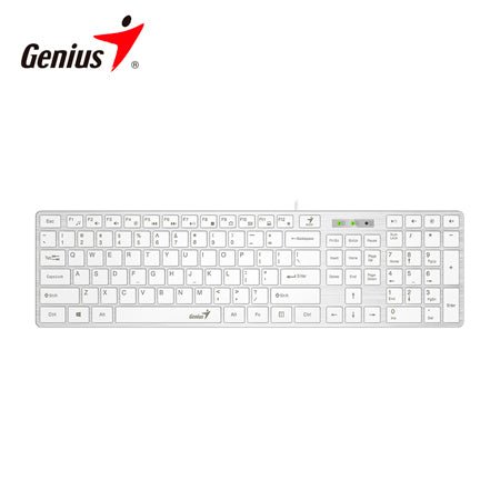 GENIUS SLIMSTAR 126 USB – TECLADO FULL - SIZE ULTRA DELGADO BLANCO, 12 TECLAS MULTIMEDIA PERSONALIZABLES VIA SMART GENIUS APP, CONEXIÓN USB - 2.0, COMPATIBLE WINDOWS/MACOS 31310017409 - SMART BUSINESS