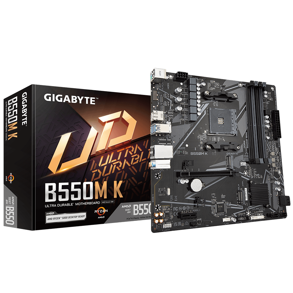 Placa Madre Gigabyte B550M K B550M K G11 vista principal