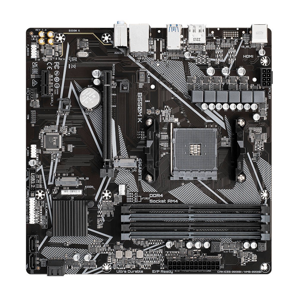 Placa Madre Gigabyte B550M K B550M K G11 empaque