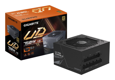 Gigabyte UD750GM PG5 V2 fuente de poder 750W producto y caja